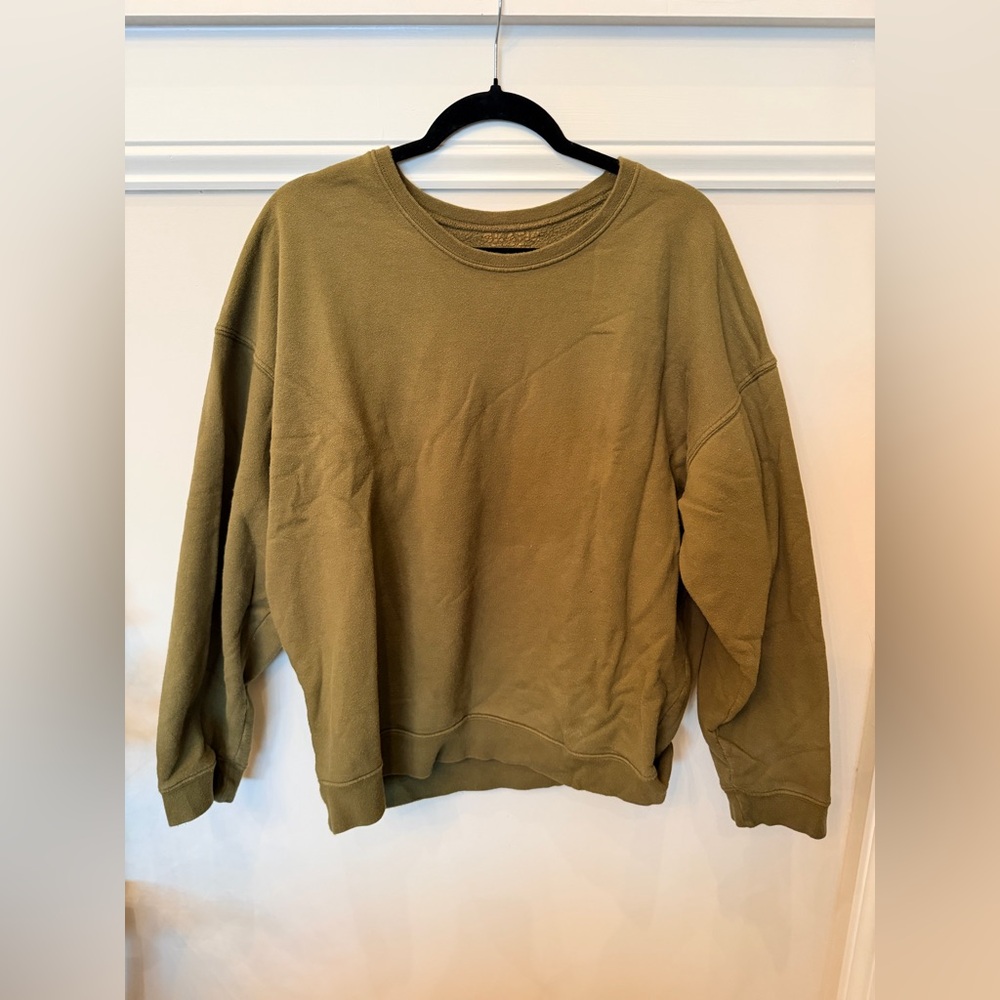 Skatie Olive Green Crewneck Sweatshirt